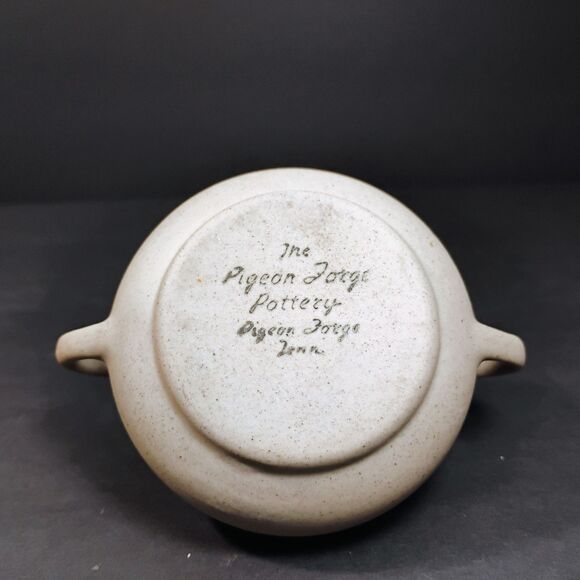 Vtg Pigeon Forge Pottery Coffee Tea Pot & Sugar Bowl Set Enamel Dogwood Flower - Picture 9 of 12